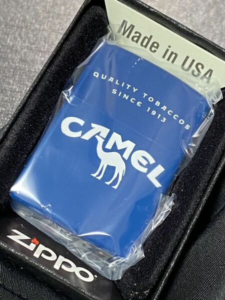 zippo キャメル 両面加工 限定品 ブルー 希少モデル 2020年製 CAMEL QUALITY TOBACCOS