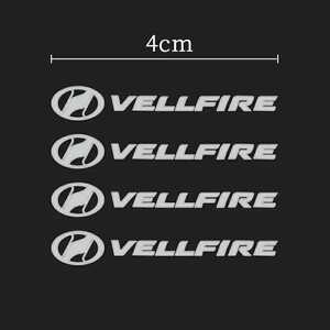 VELLFIRE ヴェルファイア　メタルステッカー　4枚セット
