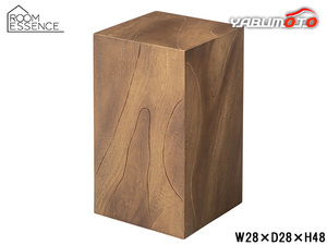 東谷 ウッドスツール ブラウン W28×D28×H48 JW-114 デザイン 玄関 背もたれなし サイドテーブル 長方形 花台 メーカー直送 送料無料