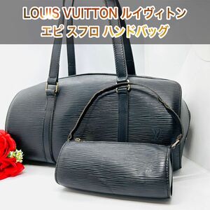 LOUIS VUITTON ヴィトン エピ スフロ ハンドバッグ ポーチ ポーチ ブラック エナメル