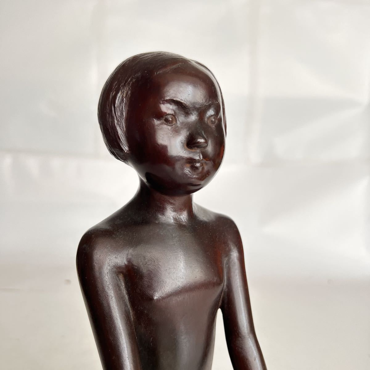 Yahoo!オークション -「ブロンズ少女像」(彫刻、オブジェ) (美術品)の