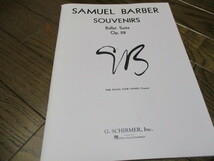 バレエ組曲「スーベニール」作品28：オリジナル 楽譜　ピアノ　連弾　サミュエル・バーバー　samuel barber_画像1