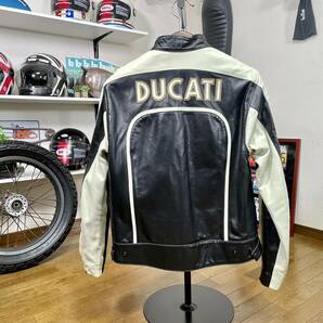 超美品☆DUCATI by DAINESE BORGO PANIGALE ドゥカティ ダイネーゼ レザージャケット ブラック/S（M相当）シングルライダースの画像2