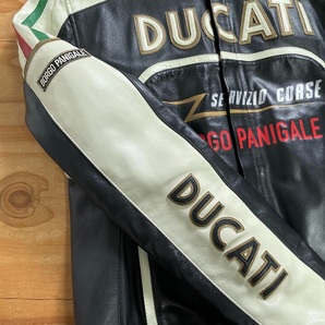 超美品☆DUCATI by DAINESE BORGO PANIGALE ドゥカティ ダイネーゼ レザージャケット ブラック/S（M相当）シングルライダースの画像6