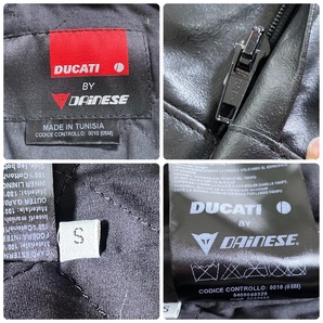 超美品☆DUCATI by DAINESE BORGO PANIGALE ドゥカティ ダイネーゼ レザージャケット ブラック/S（M相当）シングルライダースの画像10