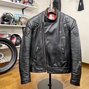 ☆Lewis Leathers ルイスレザー #445 スーパーモンザ レザージャケット 赤羽ROOL期 プレミアムカウハイド ブラック/42 レギュラーフィット