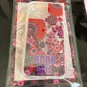 ANNASUI モバイルケース iPhone12 12Pro対応 新品 スマホカバー スマホケース アナスイ 花柄 キラキラ