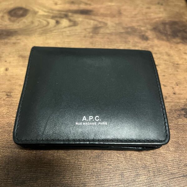 a.p.c. compact mael シルバー　コンパクト財布　二つ折り　折りたたみ　