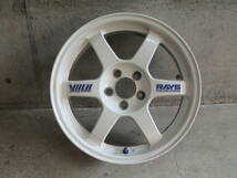 RAYS TE37C、7JJ×16、オフセット+46、PCD100、ホワイト◆4本セット、中古品◆VOLK Racing_画像8