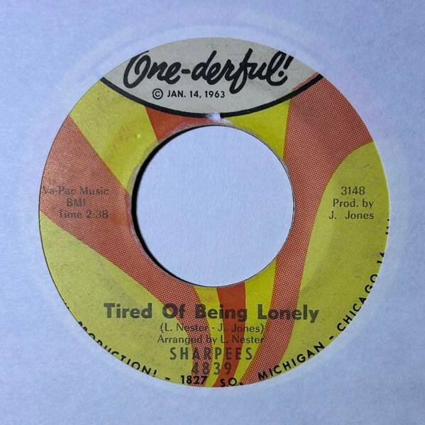 Sharpees 「Tired Of Being Lonely / Just To Please You」 soul45 ノーザンソウル 7インチ