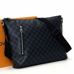 【極美品】 ルイヴィトン Louis Vuitton ダミエ グラフィット ミック MM ブラック ショルダーバッグ メッセンジャー 定価約18万 E0698