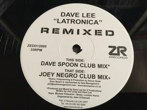 ★Dave Lee / Latronica Remixed12EP ★qsoc3★ Joey Negroによるナイス Disco Groove ハウスリミックス