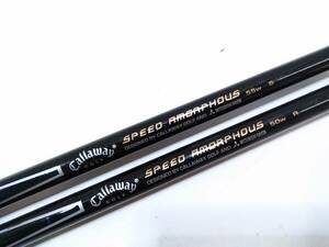 2本セット 純正 Callaway 三菱 SPEED AMORPHOUS (S)55W/(R)50W キャロウェイスリーブ付き ドライバー用シャフト 約114.75cm[1019-4] @140