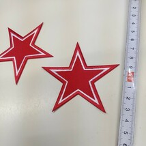 ◎ 赤い星 レッドスター ワッペン 2枚セット s433　真っ赤　レッド　red　スター　star_画像3