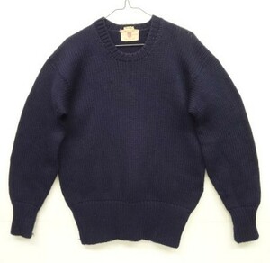 50s Vintage OLYMPIC-SPORTS CO rib length wool crew neck knitted navy VINTAGE 50 period America made rare 