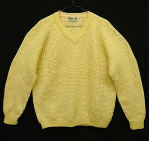 ヴィンテージ オーストリア製 MEISTER KNIT Vネック ラグランスリーブ セーター ナチュラル VINTAGE