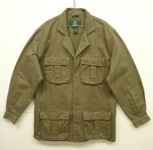 90s ヴィンテージ ORVIS オービス マチ付きポケット コットン トラベルジャケット カーキ VINTAGE 90年代