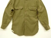 40s ヴィンテージ アメリカ軍 US ARMY マチ付き ウール フィールドシャツ カーキ VINTAGE 40年代 レア_画像4