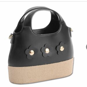 マリークワント MARY QUANT マリクワ マリークアント バッグ カシメデイジーボトムパナマ 2WAYミニトート　マリクワ 