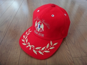 ■日産スカイライン帽子　赤 スポーツクラブキャップ 当時物