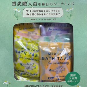 重炭酸バスタブレット6Pセット【6種の香り】
