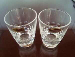 酒器　日本酒　盃　さかずき　ウィスキー等　グラス　OTK グラス　カットがおしゃれなショットグラス　２個　漂白済