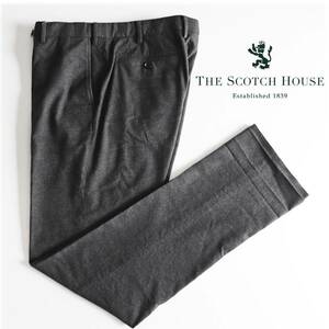 《THE SCOTCH HOUSE ザ・スコッチハウス》新品 秋冬 起毛 千鳥柄スラックス コットンパンツ ビジネス L~XL(W84)8800