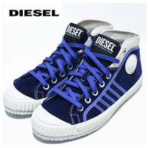 《DIESEL ディーゼル》新品 バルカナイズドソール モヒカンラバーパッチ ハイカットスニーカー US10.5(28.5cm) A8837_画像1