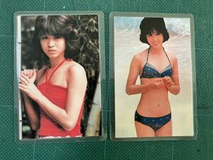 松田聖子　ラミネートカード(ブロマイド)2枚 水着　　80年代アイドル