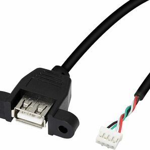 USB 2.0パネルマウント型　変換ケーブル usb2.0 USB延長ケーブル