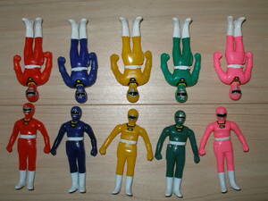 [ б/у ] sofvi кукла Gekisou Sentai CarRanger 5 body ×2 вид SET: красный / голубой / желтый / зеленый / розовый Racer * фигурка /YUTAKA&BANDAI