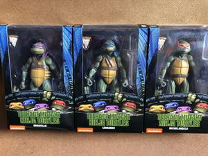 NECA ネカ TMNT 1990 映画版 タートルズ 3種セット 開封品 レオナルド ミケランジェロ ドナテロ 現状品