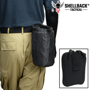 SHELLBACK TACTICAL ダンプポーチ MOLLE&ベルト対応 ファスナー 折り畳み式 [ ブラック ]