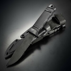 ダミーナイフ 樹脂製 トレーニングナイフ SOG SEAL PUP M37-Kタイプ [ ブラック ] 模造ナイフ 模造刀