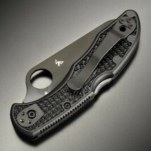 Spyderco ソルト2 折りたたみナイフ オールブラック 直刃 スパイダルコ 折り畳みナイフ フォルダー_画像7