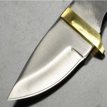 Knifemaking ナイフブレード 真鍮製ガード付き ドロップポイント 小サイズ BL087 ナイフメイキング フルタング_画像4