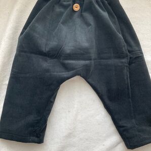 セール! サルエルパンツ 黒 100 コーデュロイ ハンドメイド