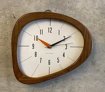 Atomic design wood Wall Clock(検索 アトミック,北欧ビンテージ,サンバースト,ミッドセンチュリー,イームズ,50's,60's,スペースエイジ_画像1