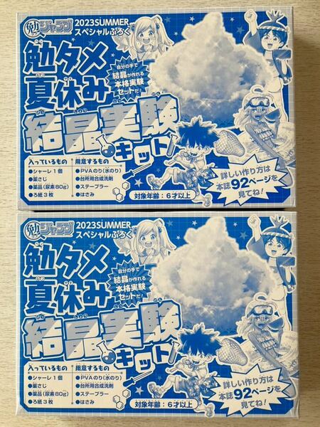 即決 送料込★勉タメジャンプ付録【2個×勉タメ夏休み結晶実験キット自分の手で結集が作れる本格実験セット】2023 summer付録のみ匿名配送