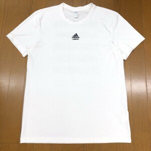 adidas アディダス CLIMALIT ロゴプリント バックプリント Tシャツ O 白 ホワイト 半袖 XL 2L LL 特大 大きいサイズ 国内正規品 メンズ