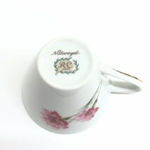 ◆Nottoroyal ニッターロイヤル 花柄 ティーカップ&ソーサー 大皿 2客 ペアセット Noritake オールドノリタケ ヴィンテージ 洋食器_画像5