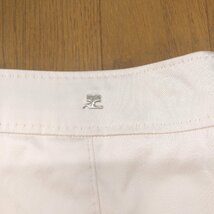 Courrges クレージュ ロゴプレート ストレッチ フレアスカート 38(M) w66 アイボリー ミディ丈 国内正規品 レディース 女性用_画像4