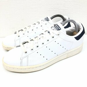 ●adidas アディダス スタンスミス ローカット スニーカー 23.5cm 白×紺 ホワイト ネイビー STAN SMITH レディース 女性用 婦人