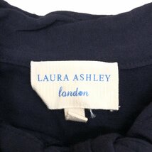 LAURA ASHLEY ローラアシュレイ リボン装飾 カットソー 1(S相当) 濃紺 ネイビー 長袖 Tシャツ ロンT 国内正規品 レディース 女性用_画像3