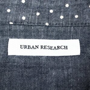 URBAN RESEARCH アーバンリサーチ シャンブレー シャツ 38(M) 紺 ネイビー 七分袖 長袖 国内正規品 メンズ 紳士の画像3