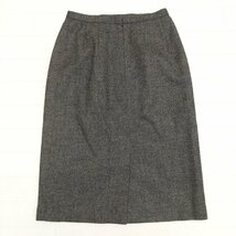 Aquascutum アクアスキュータム カシミヤブレンド タイトスカート 9(M) w64 ダークブラウン系 日本製 ミモレ丈 国内正規品 レディース_画像2