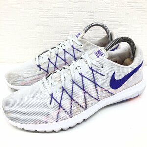 ●NIKE ナイキ フレックスフューリー2 メッシュ ランニングシューズ 23.5cm ライトグレー スニーカー トレーニング レディース 女性用 婦人