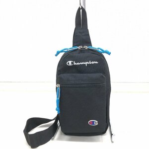 Champion Champion shei fur Logo badge body bag 5L black black shoulder bag diagonal .. commuting to kindergarten ACE company manufactured Kids Junior 