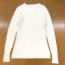 ●BEAMS ビームス 麻 リネン ストレッチ ケーブルニット セーター M 白 ホワイト 国内正規品 メンズ 紳士_画像2