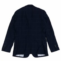 ●MEN’S BIGI メンズビギ CROWDED CLOSET クラウデッドクローゼット チェック柄 ウール テーラードジャケット 01(S) 濃紺 ネイビー メンズ_画像2